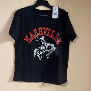 Nashville Graphic Tee - Black with Red & White Print Size M…67